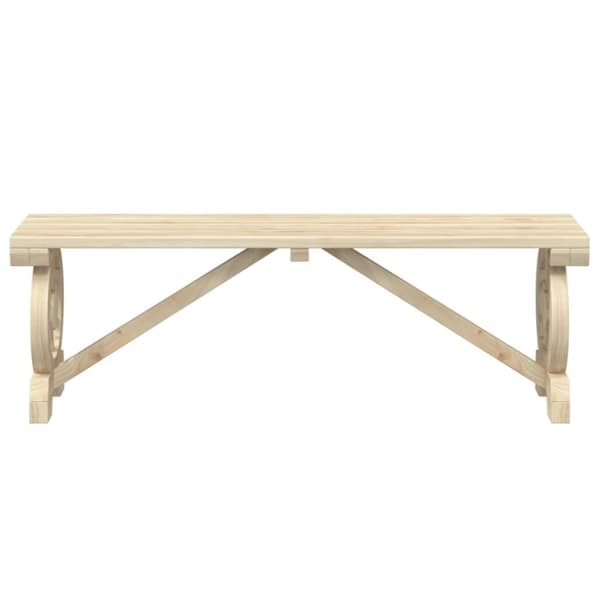 The Living Store Trädgårdsbänk 115 cm massivt granträ - Utestolar