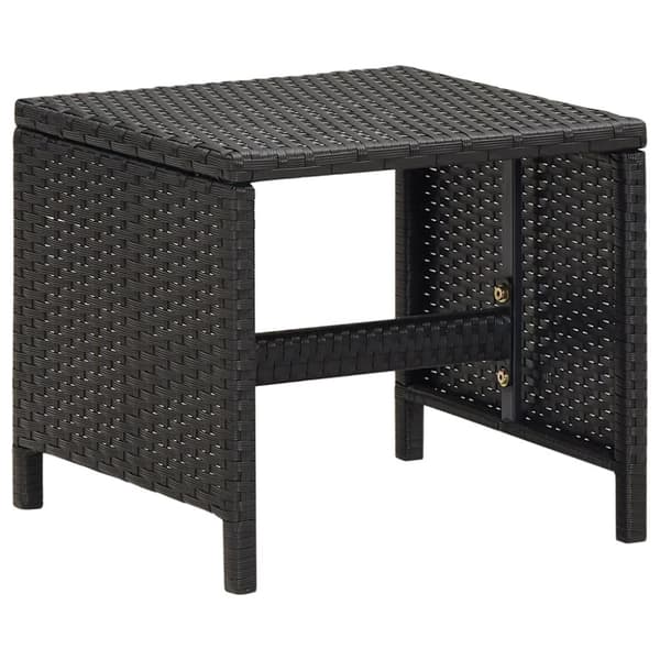 The Living Store haveskamler 4 stk. med hynder polyrattan sort - Havestole