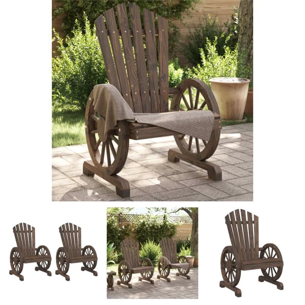 The Living Store Adirondackstolar 2 st massivt granträ -  Utestolar