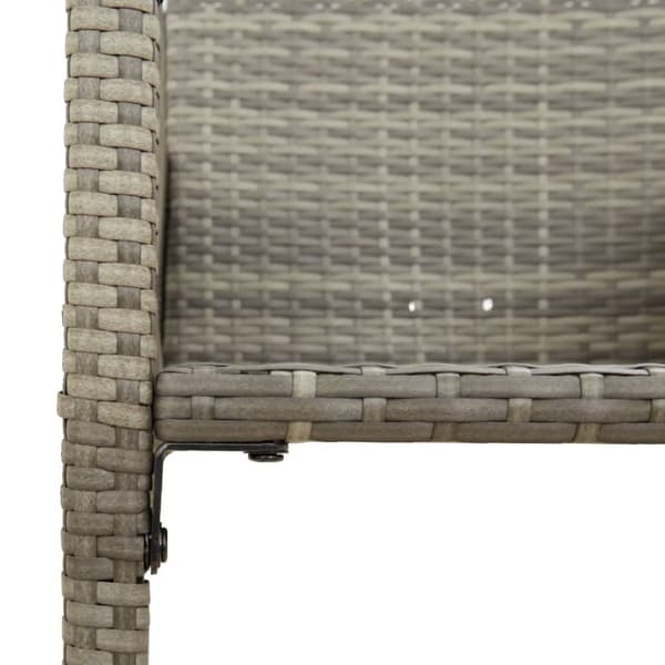 The Living Store udendørs barstole 2 stk. polyrattan grå -  Havestole