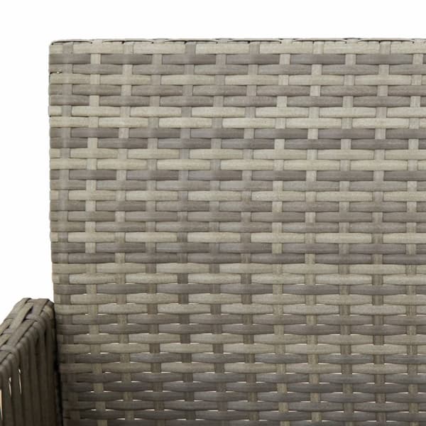 The Living Store udendørs barstole 2 stk. polyrattan grå -  Havestole