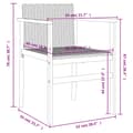 Miniatyrbild 11 av 11: The Living Store Trädgårdsstolar 2 st beige konstrotting och massivt trä -  Utestolar