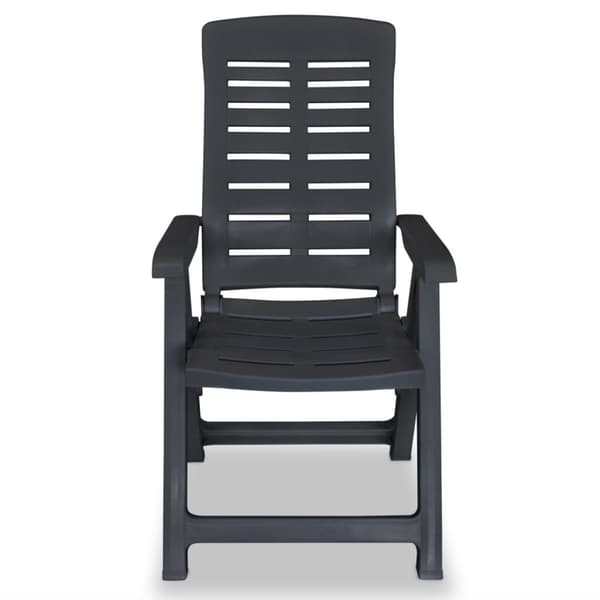 Puutarhatuolit - Living Kallistettavat puutarhatuolit 4 kpl muovi antrasiitti