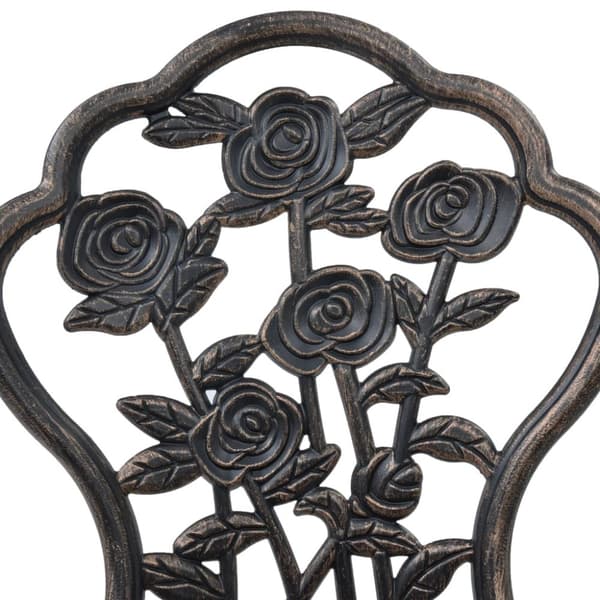 Havestole - Living bistrostole 2 stk. støbt aluminium bronzefarvet