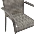Miniatyrbillede 8 af 10: Havestole - Living havestole 6 stk. stabelbare polyrattan grå