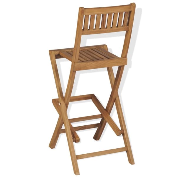 Utestolar - Living Hopfällbara barstolar 2 st massiv teak