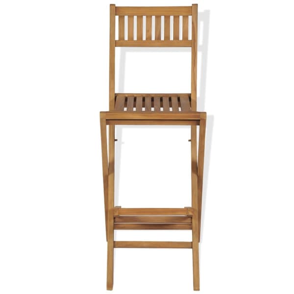 Utestolar - Living Hopfällbara barstolar 2 st massiv teak
