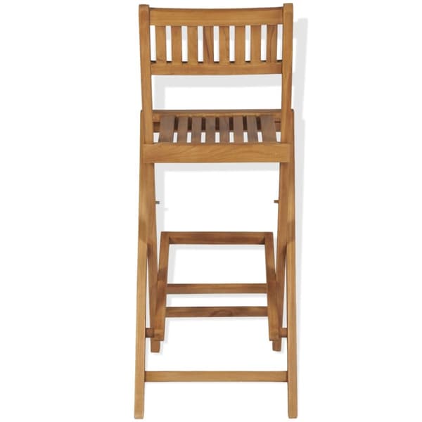 Utestolar - Living Hopfällbara barstolar 2 st massiv teak
