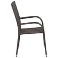 Miniatyrbillede 4 af 6: Havestole - Living stabelbare havestole 4 stk. polyrattan brun