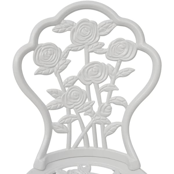 Utestolar - Living Caféstolar 2 st gjuten aluminium vit