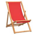 Miniatyrbild 3 av 9: Utestolar - Living Hopfällbar strandstol massiv teak röd