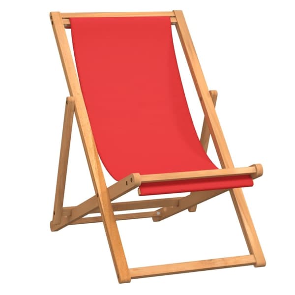 Utestolar - Living Hopfällbar strandstol massiv teak röd