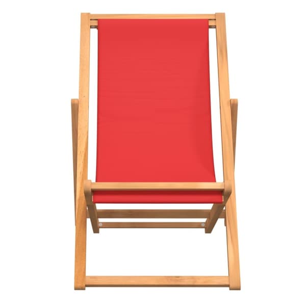 Utestolar - Living Hopfällbar strandstol massiv teak röd
