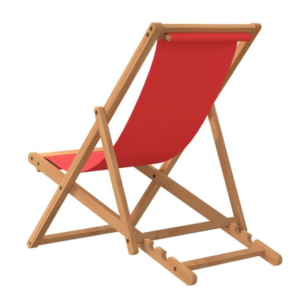 Utestolar - Living Hopfällbar strandstol massiv teak röd