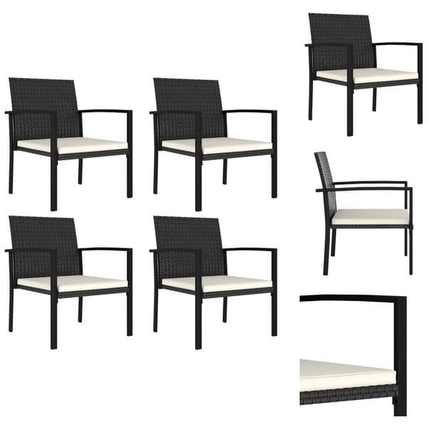 Havestole - Living havestole 4 stk. polyrattan sort