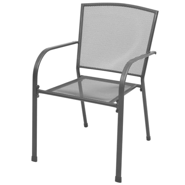 Havestole - Living stabelbare havestole 2 stk. stål grå