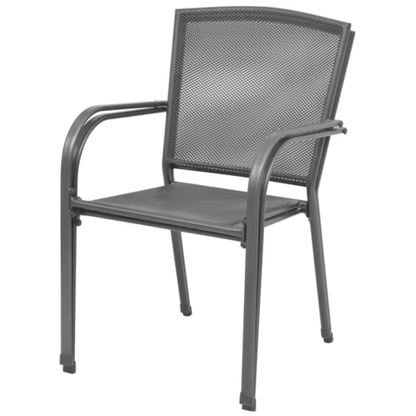 Havestole - Living stabelbare havestole 2 stk. stål grå