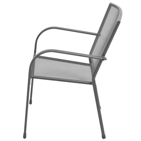 Havestole - Living stabelbare havestole 2 stk. stål grå
