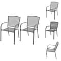 Miniatyrbillede 1 af 7: Havestole - Living stabelbare havestole 2 stk. stål grå