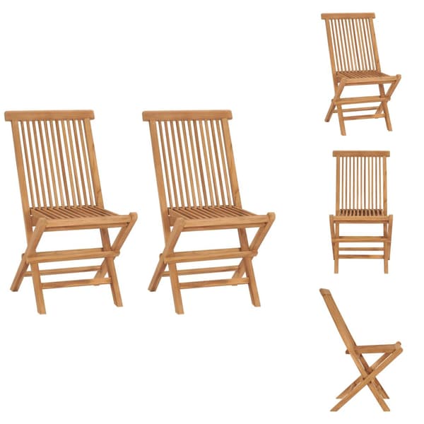 Utestolar - Living Hopfällbar trädgårdsstol 2 st massiv teak