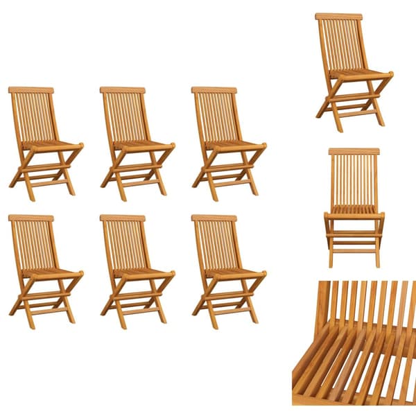 Havestole - Living foldbare havestole 6 stk. massivt teaktræ