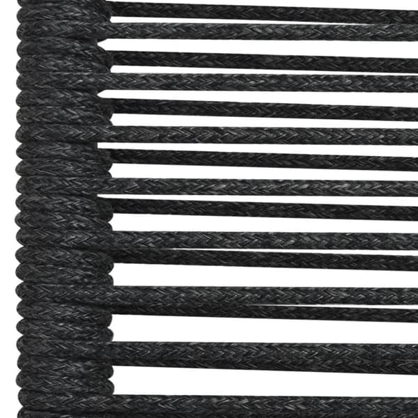 Havestole - Living havestole 4 stk. bomuldsreb og stål sort