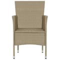 Pikkukuva 8 / 11: Puutarhatuolit - Living Puutarharuokatuolit 2 kpl polyrottinki beige