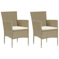 Pikkukuva 2 / 11: Puutarhatuolit - Living Puutarharuokatuolit 2 kpl polyrottinki beige