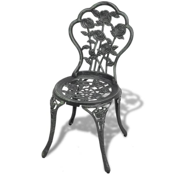 Havestole - Living bistrostole 2 stk. støbt aluminium grøn