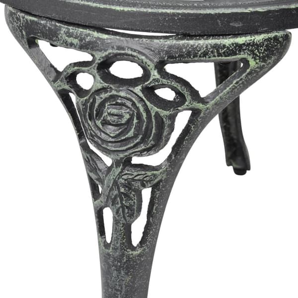 Havestole - Living bistrostole 2 stk. støbt aluminium grøn