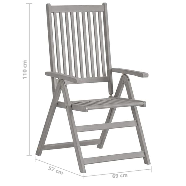 Puutarhatuolit - Living Kallistettavat puutarhatuolit 4 kpl tyynyillä täysi akasiapuu