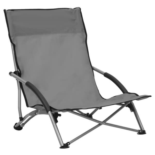 Havestole - Living foldbare strandstole 2 stk. stof grå