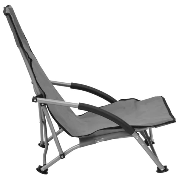 Havestole - Living foldbare strandstole 2 stk. stof grå