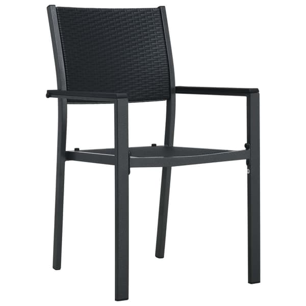 Havestole - Living havestole 2 stk. plastik rattanlook sort
