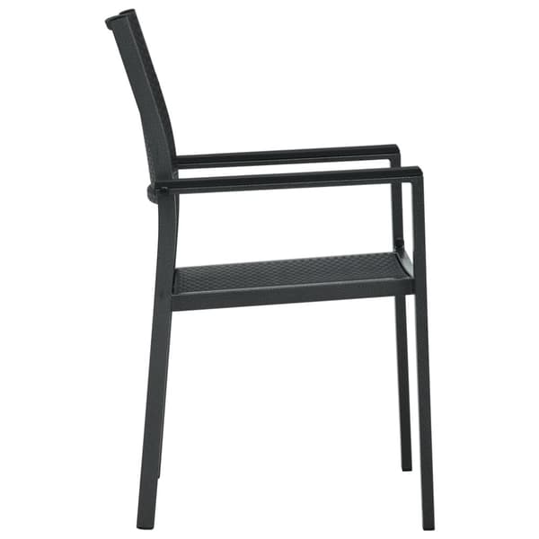 Havestole - Living havestole 2 stk. plastik rattanlook sort