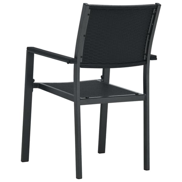 Havestole - Living havestole 2 stk. plastik rattanlook sort