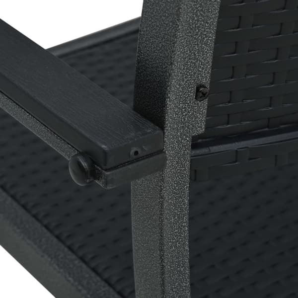 Havestole - Living havestole 2 stk. plastik rattanlook sort