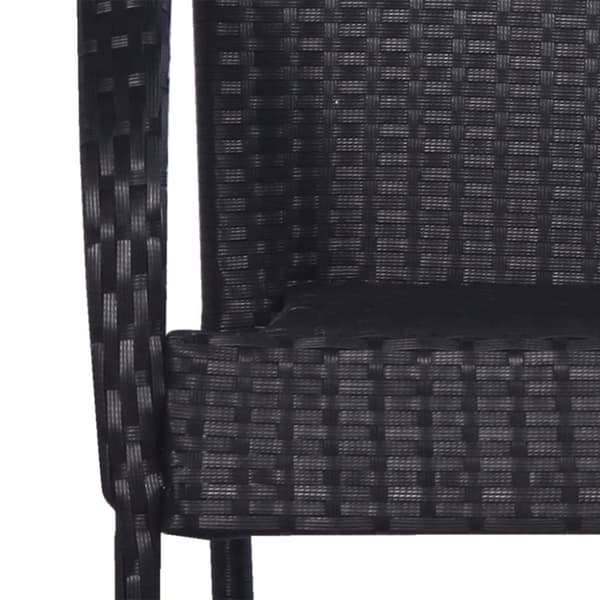 Havestole - Living havestole 4 stk. stabelbare polyrattan sort