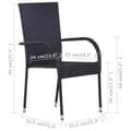 Miniatyrbillede 6 af 6: Havestole - Living havestole 4 stk. stabelbare polyrattan sort