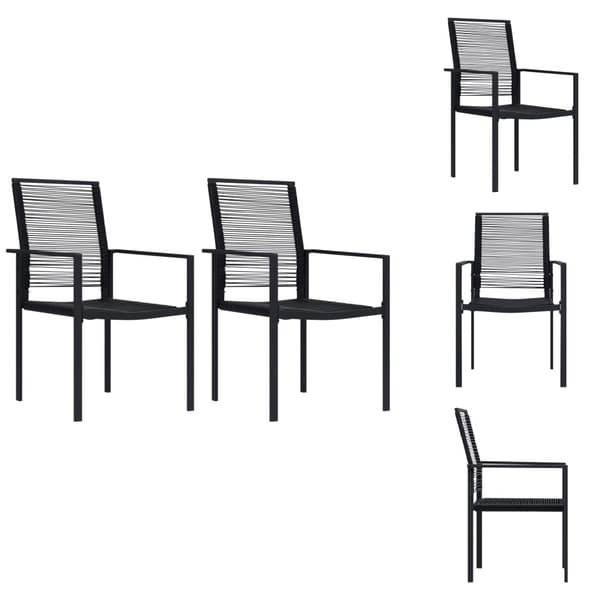 Havestole - Living havestole 2 stk. PVC-rattan sort