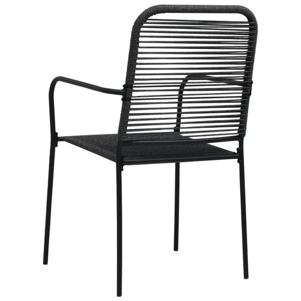 Havestole - Living havestole 2 stk. bomuldstov stål sort