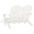 Miniatyrbillede 5 af 9: Havestole - Living 2-personers Adirondack-havestol med fodstøtte grantræ hvid