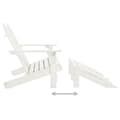Miniatyrbillede 6 af 9: Havestole - Living 2-personers Adirondack-havestol med fodstøtte grantræ hvid