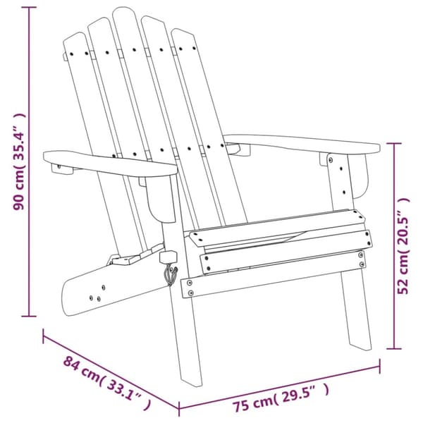Havestole - Living Adirondack-stole 2 stk. massivt akacietræ