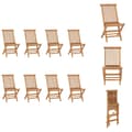 Miniatyrbillede 1 af 10: Havestole - Living foldbare havestole 8 stk. massivt teaktræ