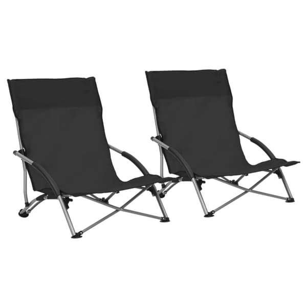 Havestole - Living foldbare strandstole 2 stk. stof sort