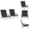 Miniatyrbillede 1 af 9: Havestole - Living foldbare strandstole 2 stk. stof sort