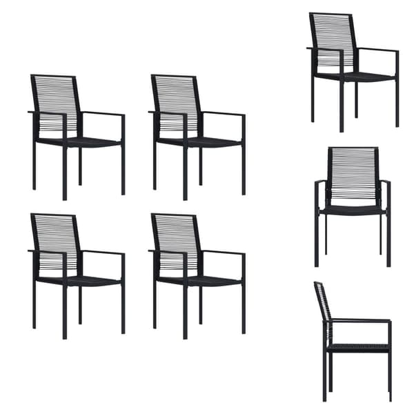 Havestole - Living havelamper 4 stk. PVC-rattan sort