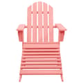 Miniatyrbild 3 av 9: Utestolar - Living Adirondackstol med fotpall massivt granträ rosa