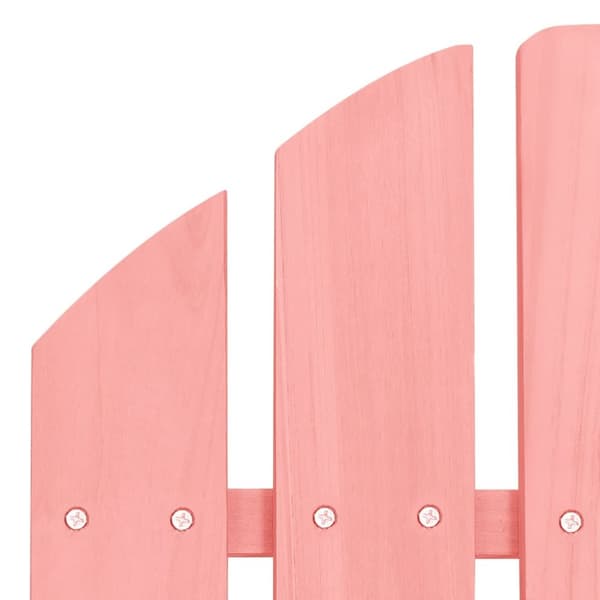 Utestolar - Living Adirondackstol med fotpall massivt granträ rosa
